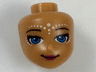 Mini Doll, Head Friends with Dark Azure Eyes, Closed Mouth Smile and Elves Tribal Pattern (Rosalyn)