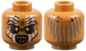 Minifigure, Head LotR Gundabad Orc White Painted Vertical Lines Pattern