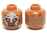 Minifigure, Head LotR Gundabad Orc White Painted Forehead Pattern