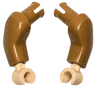 Arm Large with Pin, (Matching Left and Right) Pair with Light Nougat Hands