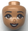 Mini Doll, Head Friends with Reddish Brown Eyes, Dark Red Lips and Open Mouth Pattern