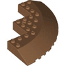 Brick, Round Corner 10 x 10 with Slope 33 Edge, Axle Hole, Facet Cutout
