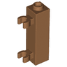 Brick, Modified 1 x 1 x 3 with 2 Clips (Vertical Grip) - Hollow Stud