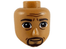 Mini Doll, Head Friends Male Large with Reddish Brown Eyes, Dark Brown Eyebrows and Goatee Pattern