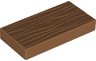 Duplo Tile, Modified 2 x 4 x 1/2 (Thick) with Wood Grain Profile
