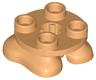 Legs with Plate Round 2 x 2 and Axle Hole - 2 Feet