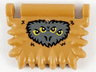 Minifigure, Utensil Book Cover, Fangs Around Edge with Dark Bluish Gray Fur and 4 Yellow Eyes Pattern