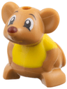 Mouse, Friends Style with Molded Yellow Shirt and Printed Black Eyes and Dark Red Nose Pattern (Disney Gus)