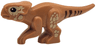 Dinosaur Aquilops Baby Standing with Tan Scales, Reddish Brown Stripes, and Black Eyes Pattern (Jurassic World Dolores)