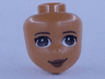 Mini Doll, Head Friends with Dark Brown Eyes, Dark Red Lips and Closed Mouth Smile Pattern