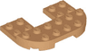 Plate, Round 4 x 6 x 2/3, Raised 2 x 6 and 2 x 2 Cutout