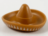 Minifigure, Headgear Hat, Mexican Sombrero with White Maracas Trim Pattern