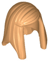 Minifigure, Hair Female Long Straight with Left Side Part