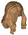Minifigure, Hair Long Wavy with Center Part