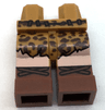 Hips and Legs with Caveman Belt and Skirt, Light Nougat Knees and Reddish Brown Boots with Laces Pattern