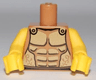 Torso Armor with Gold Plated Muscles Outline Pattern (Spartan) / Yellow Arms / Yellow Hands