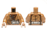 Torso LotR Coat with Brown Shirt and Belt with Pouch Pattern / Medium Nougat Arms / Light Nougat Hands