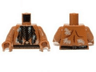 Torso Bare Chest with Beaded Necklace and Feathers and Dirt Patches Pattern / Medium Nougat Arms / Medium Nougat Hands