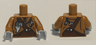 Torso Leather Shirt with Reddish Brown Overalls and Feathers and Tail Pattern / Medium Nougat Arms / Light Bluish Gray Hands