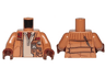 Torso SW Jacket Worn with Pockets, Zipper and Gadgets, Tan Undershirt Pattern / Medium Nougat Arms / Reddish Brown Hands