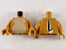 Torso Tan Fur on Chest with Black and White Tail to Right on Back Pattern / Medium Nougat Arms / Medium Nougat Hands