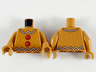Torso White Icing and Red Buttons Pattern / Medium Nougat Arms / Medium Nougat Hands