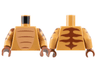 Torso Nougat Chest, Reddish Brown Stripes Pattern / Medium Nougat Arms with Reddish Brown Stripes Pattern / Reddish Brown Hands