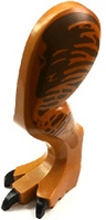 Dinosaur Leg Large (Rear) Tyrannosaurus rex Left with Black Pin with Black Claws and Brown and Dark Orange Stripes Pattern