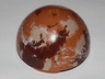 Cylinder Hemisphere 11 x 11, Studs on Top with Dark Red, Dark Tan, and White Planet Pattern (SW Tatooine)