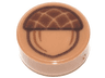 Tile, Round 1 x 1 with Acorn Pattern
