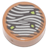 Tile, Round 1 x 1 with Ramen Noodles Pattern