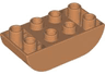 Duplo, Brick 2 x 4 Slope Curved Inverted Double