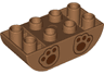 Duplo, Brick 2 x 4 Slope Curved Inverted Double with Reddish Brown Paws Pattern