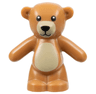 Teddy Bear with Black Eyes, Nose, and Mouth, Tan Stomach and Muzzle Pattern