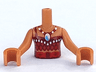 Torso Mini Doll Girl Dark Red Top with 1 Strap, Pendant Necklace, White and Red Spots, Red Belt Pattern, Medium Nougat Arms with Hands