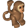 Duplo Monkey, Curled Tail Turned to Side with Nougat Face and Tan Hair Pattern