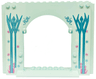 Panel 4 x 16 x 10 with Metallic Light Blue, Metallic Pink and White Ice Crystals, Snowflakes, Dots and Wavy Lines Pattern