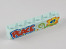 Brick 1 x 6 with 'PEACE' and Flower Pattern