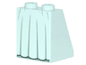 Slope 65 2 x 2 x 2 with Bottom Tube with Minifigure Dress / Skirt / Robe, Sand Green Long Folds and Black Hem Pattern