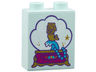 Duplo, Brick 1 x 2 x 2 with Magenta and Gold Jewelry Box, White Shell, Dark Azure Necklace and Mermaid on Wave Pattern