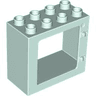 Duplo Door / Window Frame 2 x 4 x 3 Flat Front Surface, Completely Open Back