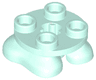 Legs with Plate Round 2 x 2 and Axle Hole - 2 Feet