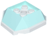 Shell with 4 Recessed Studs and Hole with Molded White Bottom Pattern