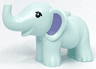 Elephant, Friends Style, Baby with Black Eyes and Medium Lavender Inner Ears Pattern