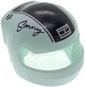Minifigure, Headgear Helmet Formula 1 with Molded Trans-Clear Visor and Printed Black Stripe, 'Sonny' Signature, Dots and 7 of Spades Pattern
