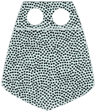 Minifigure Skirt Cloth Pentagonal with Silver Dots Pattern - Traditional Starched Fabric