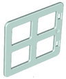 Duplo Door / Window Pane 1 x 4 x 3 with 4 Same Size Panes Square Corners