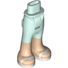 Mini Doll Hips and Trousers with Back Pockets with Light Nougat Lower Legs and White Sandals Pattern - Thick Hinge