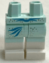 Hips and Legs with White Boots, Silver Stars, Metallic Light Blue Curved Stripes Pattern (BAM)