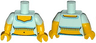 Torso Fringed Crop Top Pattern (Genie) / Yellow Arms with Molded Light Aqua Short Sleeves Pattern / Yellow Hands